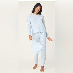 PJ Salvage New 3-Piece Star Print Thermal Velour PJ Set
